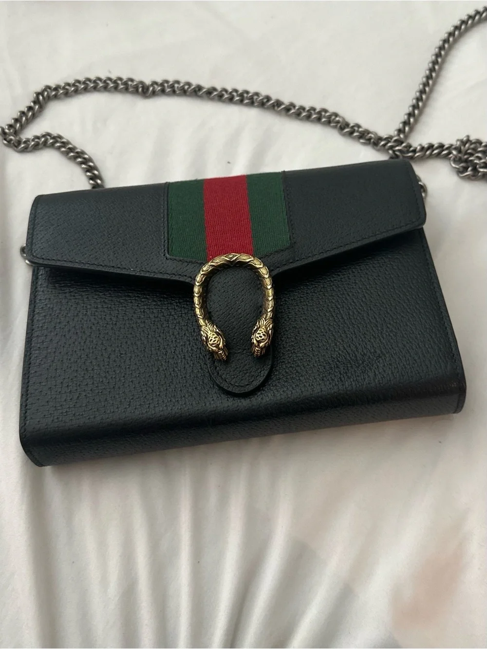 Gucci Black Mini Bag with Green and Red Web Stripe - Picture 4 of 4